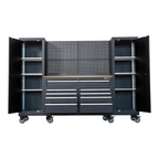 100" Rolling Tool Chest Workstation with Bench Top & Side Lockers