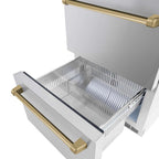 ZLINE 24" Touchstone 168 Can Outdoor-Rated Dual Refrigerator Drawer, Champagne Bronze, RDSOZ-ST-24-CB