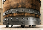 Whiskey & Wine Barrel Coffee Table Set — 2 Chairs