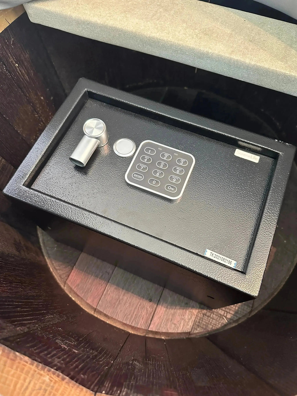 Luxury Whiskey & Wine Barrel Captain Chair with Hidden Safe