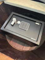 Luxury Whiskey & Wine Barrel Captain Chair with Hidden Safe