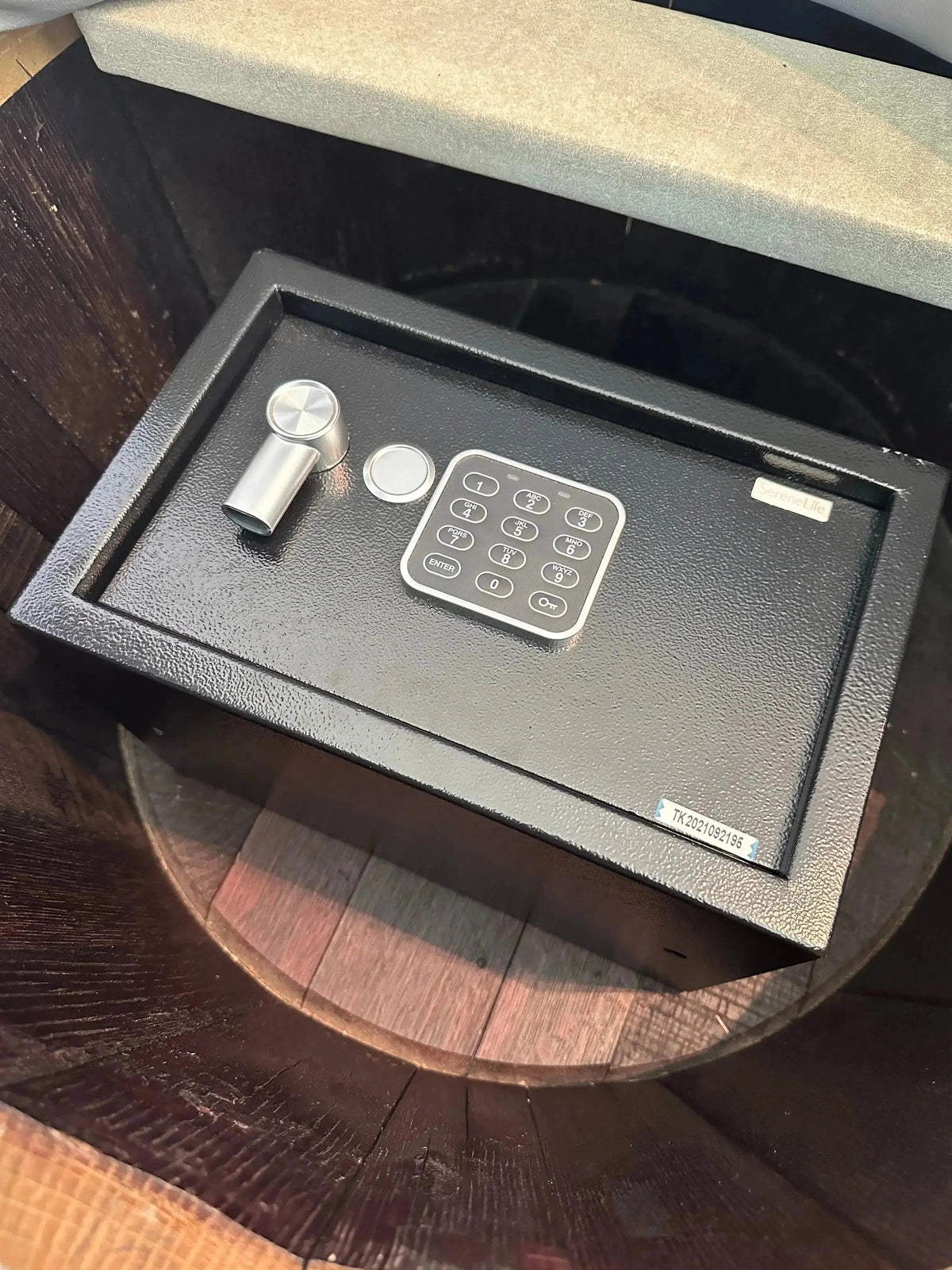 Luxury Whiskey & Wine Barrel Captain Chair with Hidden Safe