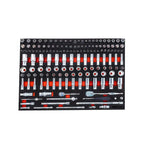 BoxoUSA Pro Series Loaded 26" 6-Drawer Rolling Tool Box Combo (222-Piece Set)