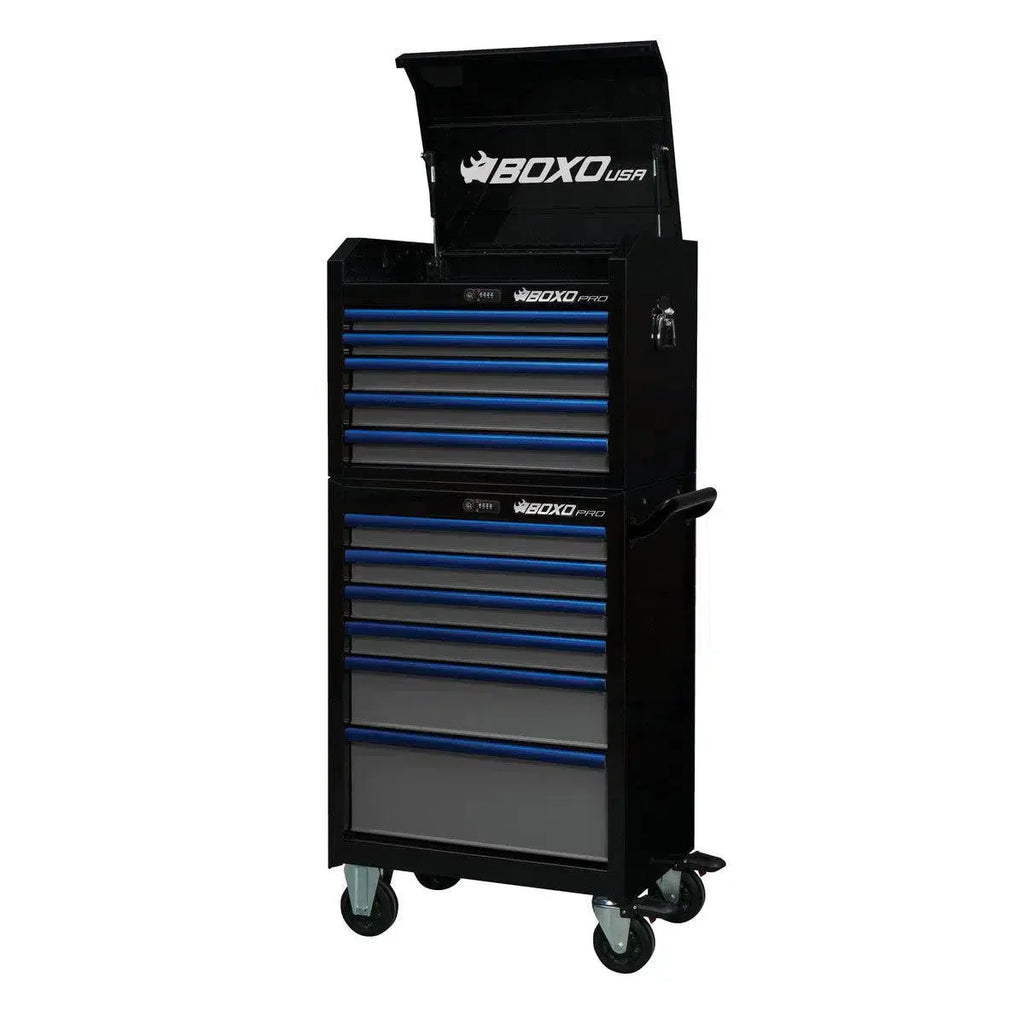 BoxoUSA Pro Series 26" 11-Drawer Rolling Tool Box Combo