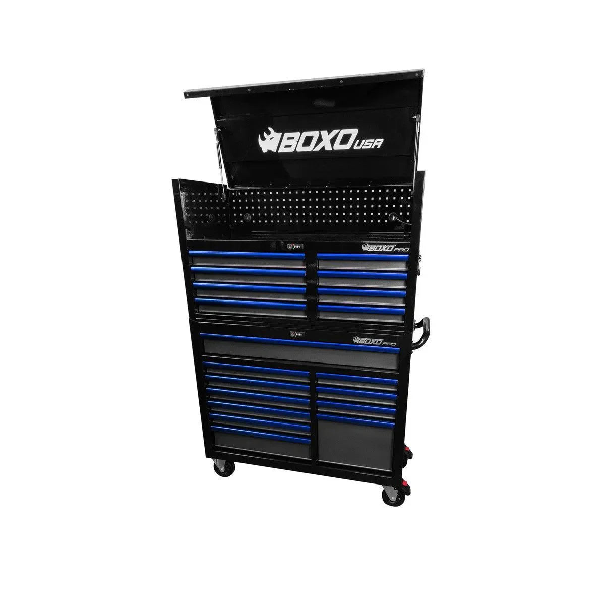 BoxoUSA Pro Series 45" 19-Drawer Rolling Tool Box Combo
