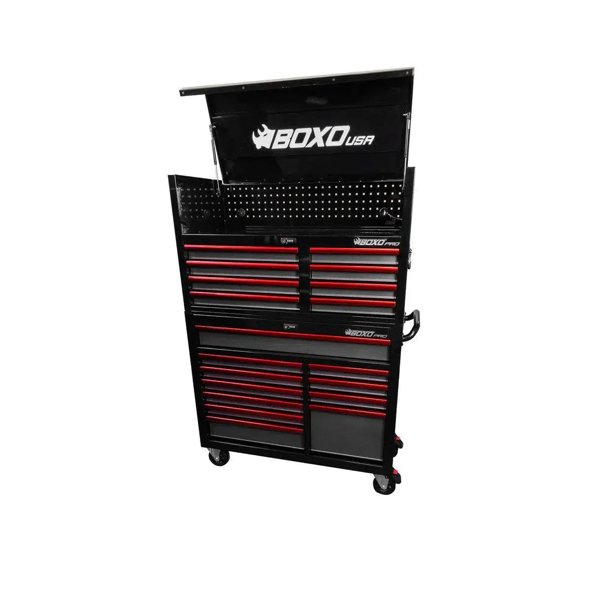 BoxoUSA Pro Series 45" 19-Drawer Rolling Tool Box Combo