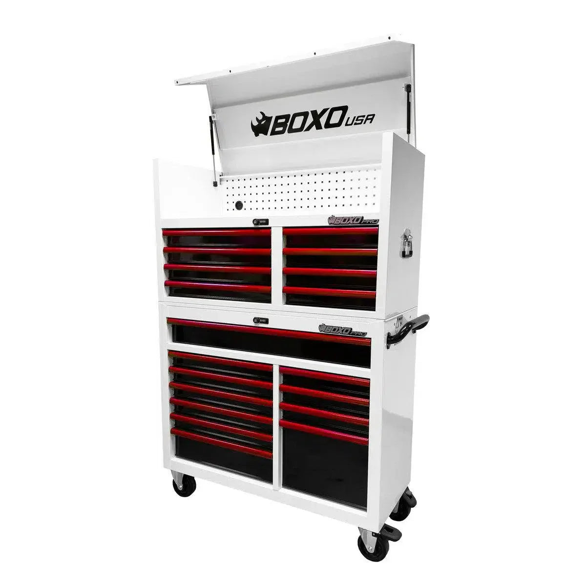 BoxoUSA Pro Series 45" 19-Drawer Rolling Tool Box Combo