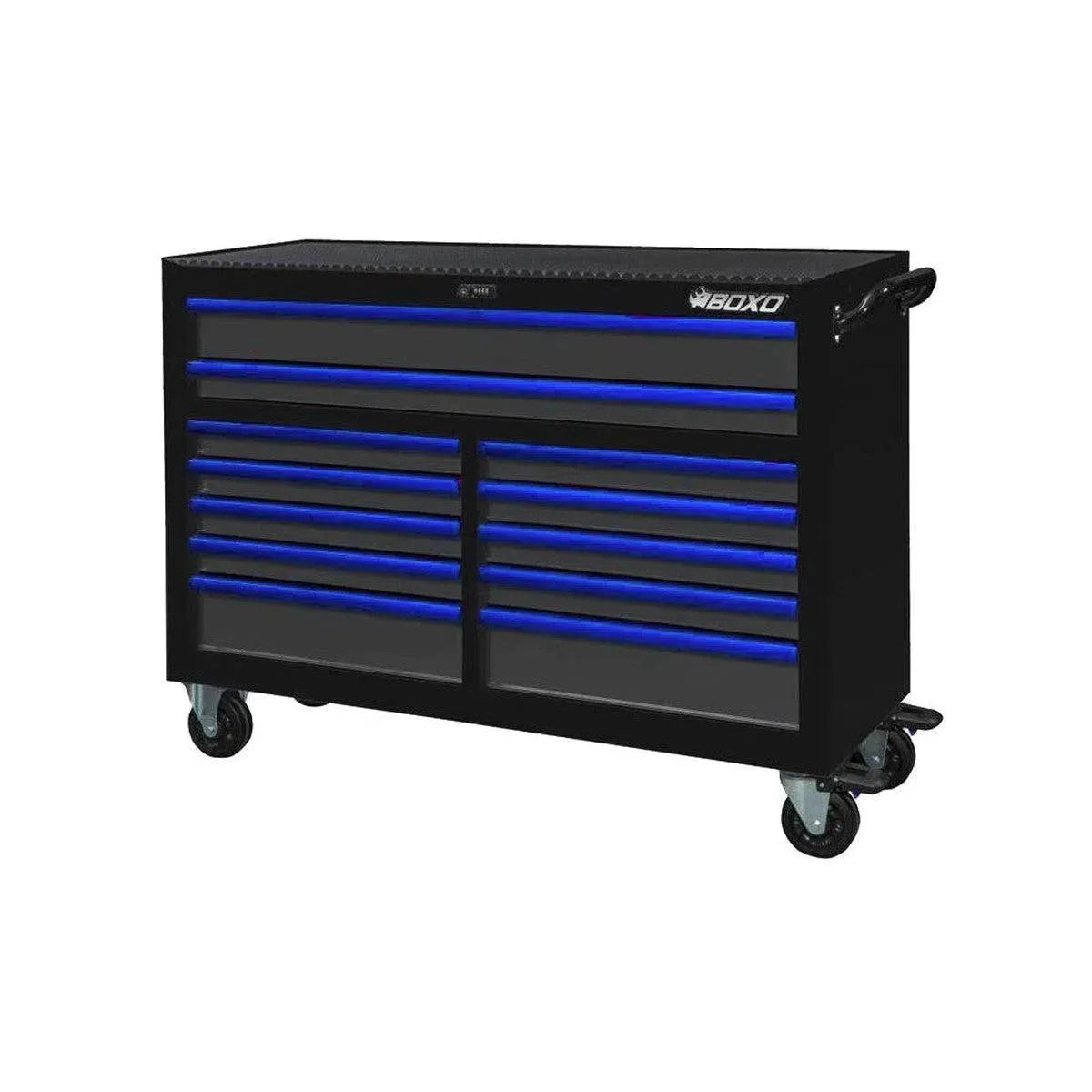 BoxoUSA Pro Series 53" 12-Drawer Customizable Rolling Tool Box