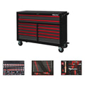 BoxoUSA Pro Series Loaded 53" 12-Drawer Rolling Tool Box Combo (222-Piece Set)