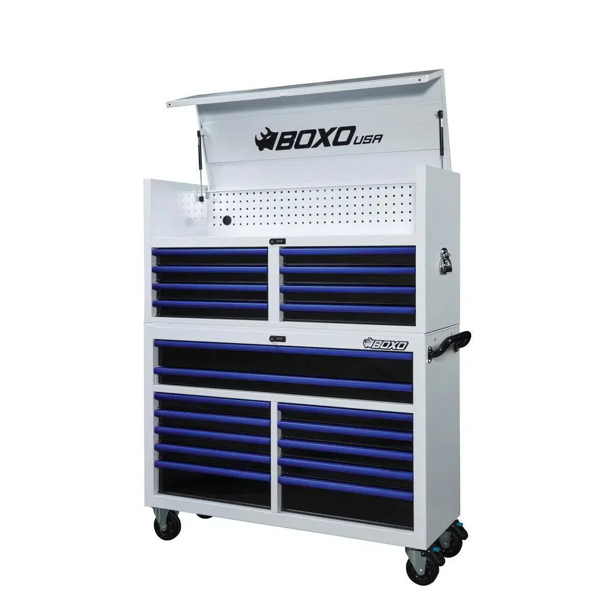 BoxoUSA Pro Series 53" 20-Drawer Rolling Tool Box Combo