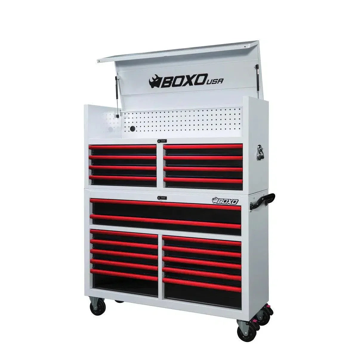 BoxoUSA Pro Series 53" 20-Drawer Rolling Tool Box Combo