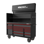 BoxoUSA Pro Series 72" 14-Drawer Rolling Tool Box with Garage Top