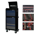 BoxoUSA Pro Series Loaded 26" 11-Drawer Rolling Tool Box Combo (222-Piece Set)
