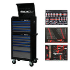 BoxoUSA Pro Series Loaded 26" 11-Drawer Rolling Tool Box Combo (222-Piece Set)