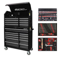 BoxoUSA Tech Series Loaded 41" 19-Drawer Rolling Tool Box Combo (222-Piece Set)