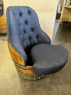 Luxury Whiskey & Wine Barrel Captain Chair with Hidden Safe