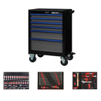 BoxoUSA Pro Series Loaded 26" 6-Drawer Rolling Tool Box Combo (222-Piece Set)
