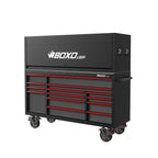BoxoUSA Pro Series 72" 14-Drawer Rolling Tool Box with Garage Top