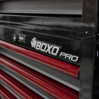 BoxoUSA Pro Series 26" 11-Drawer Rolling Tool Box Combo – Black & Red