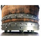 Luxury Whiskey & Wine Barrel Captain Chair — Memory Foam, Brown Upholstery