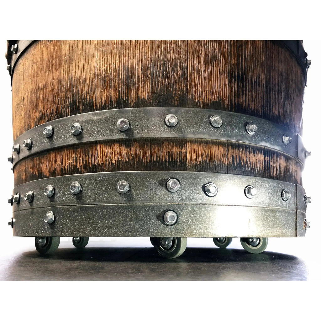 Luxury Whiskey & Wine Barrel Captain Chair with Hidden Safe