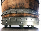 Luxury Whiskey & Wine Barrel Captain Chair Corner Set — Two Chairs & Corner Table
